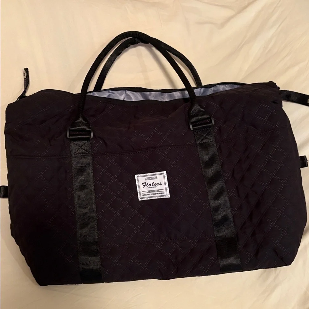 Black Quilted Bag Set